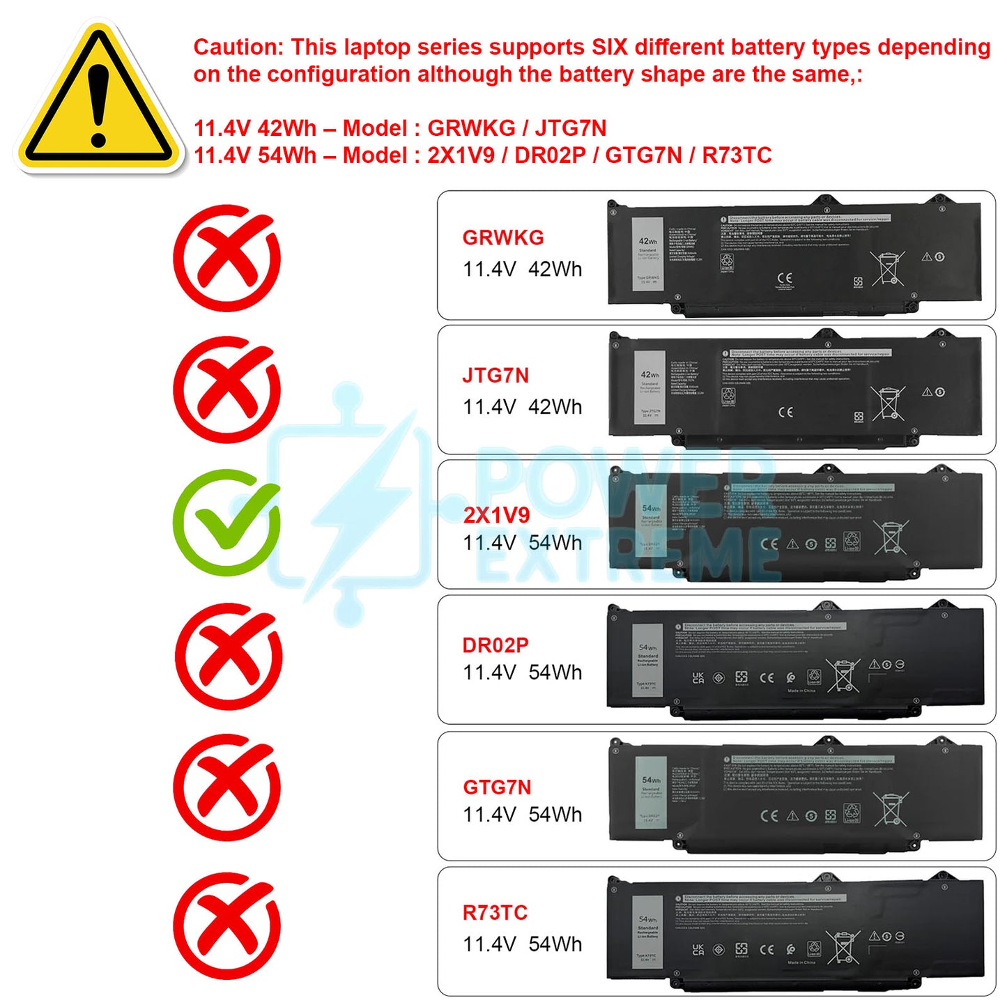 Replacement Laptop Battery for Dell Latitude 7455 54Wh 803W6 CN-0803W6 CPL-2X1V9 2X1V9