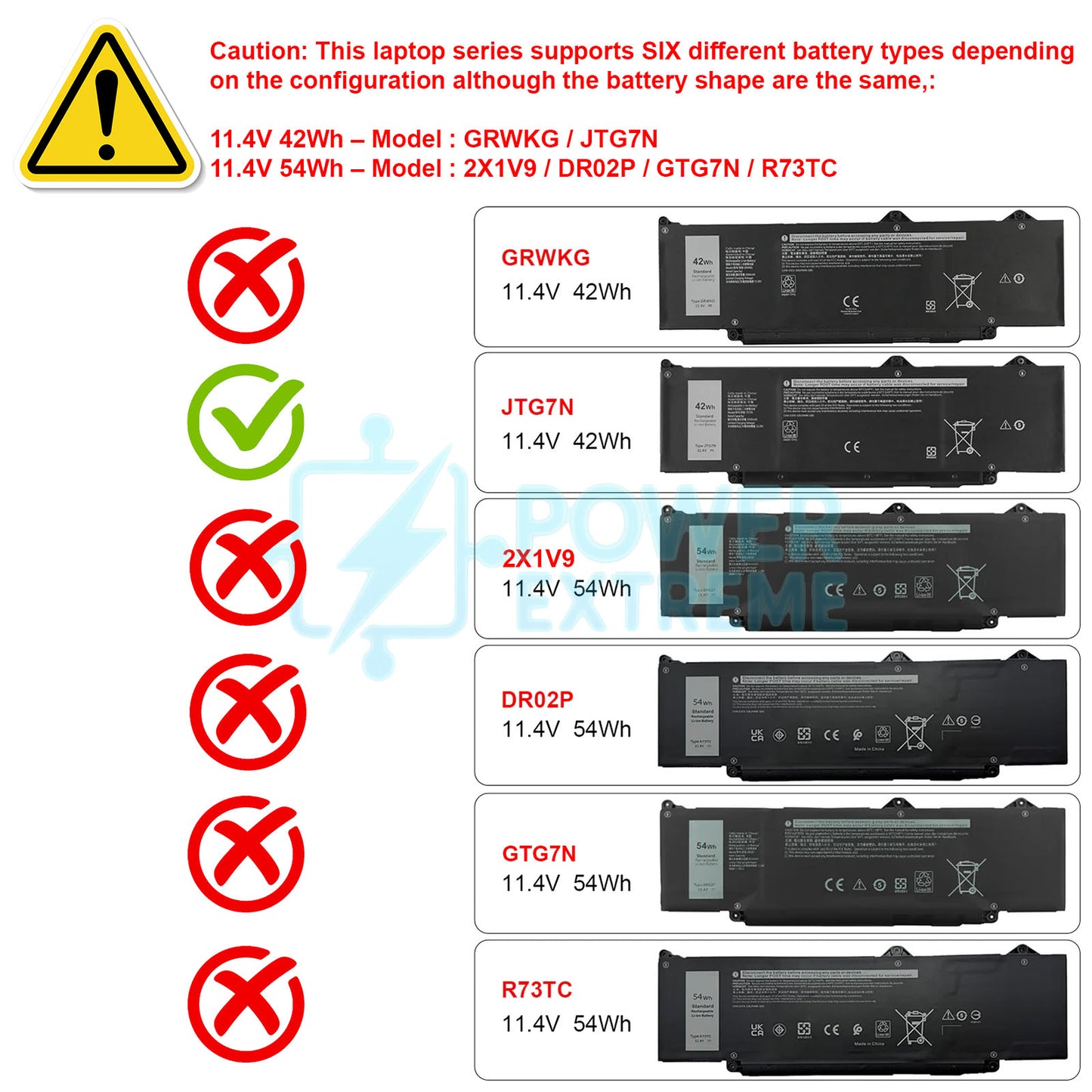 Replacement Laptop Battery for Dell Latitude 3340 3440 3540 3550 42W 02HHX 06CVCT 0HM1H5 JTG7N