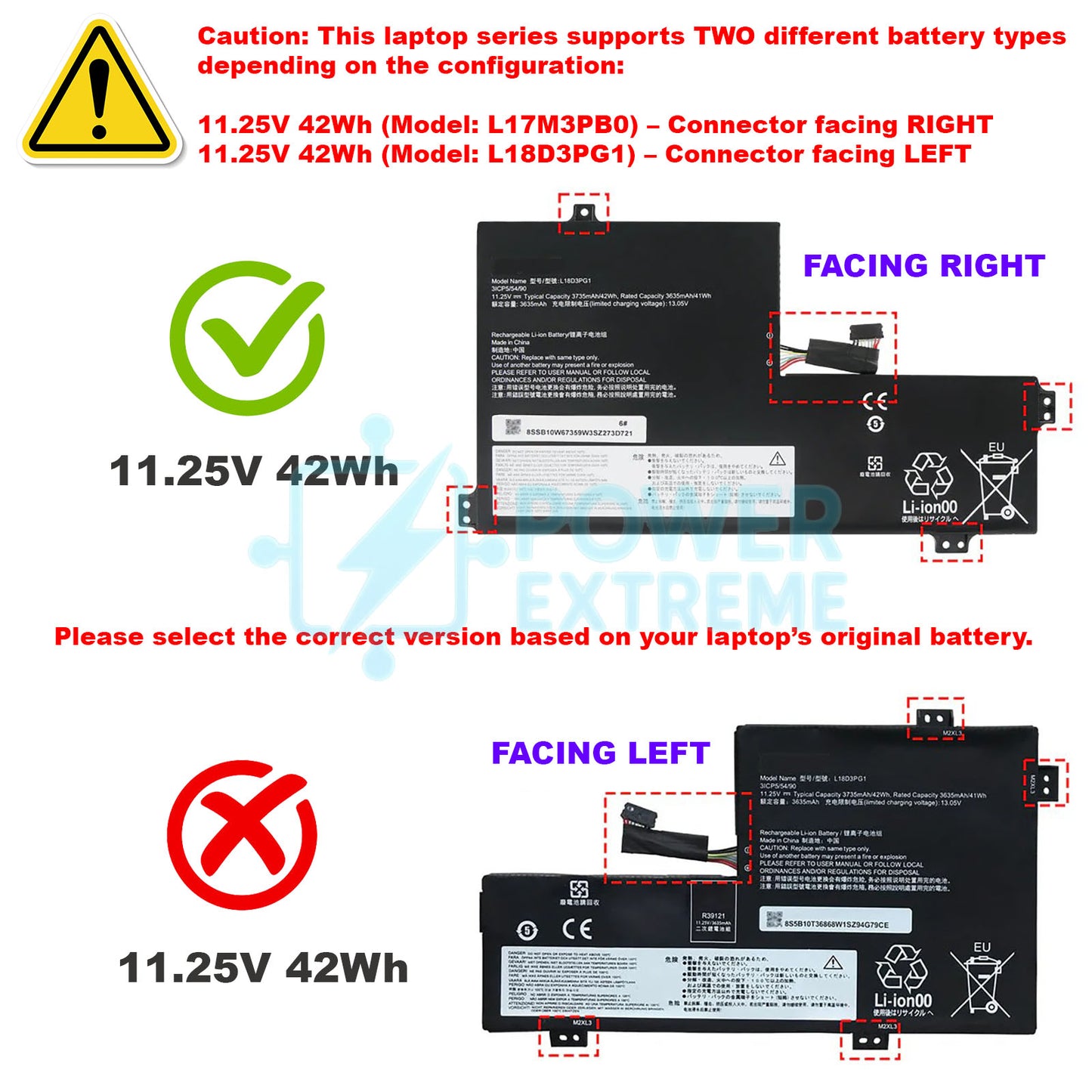 Replacement Laptop Battery for Lenovo IdeaPad 100e 5B10S73396 5B10S73397 L17L3PB0 L17M3PB0