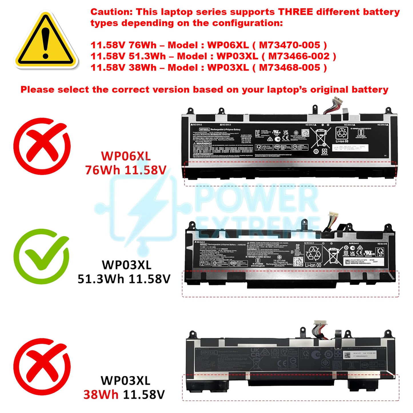 Replacement Laptop Battery for HP EliteBook 835 G9 G10 G11 51W HSTNN-LB8W HSTNN-LB9C M73466-002