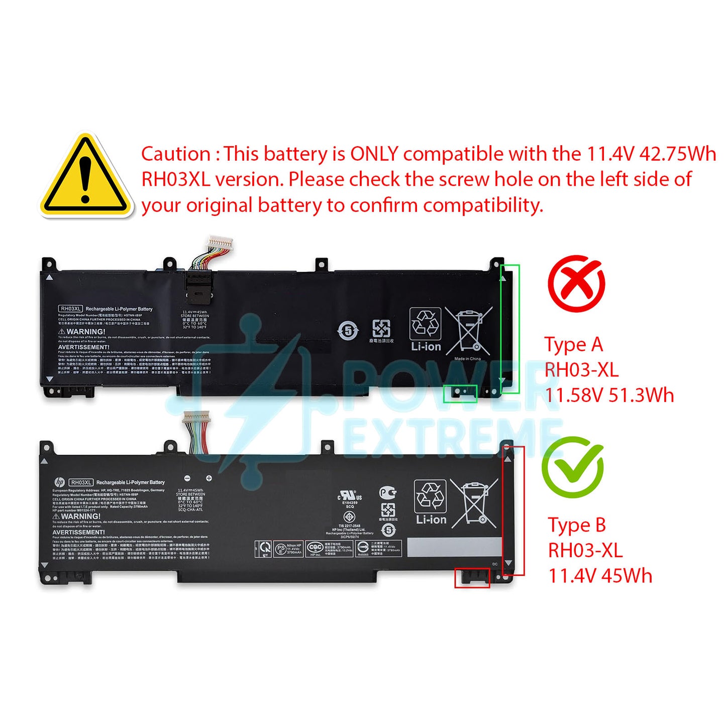 Replacement Laptop Battery for HP Mobile Thin Client Pro MT440 G3 HSTNN-IB9P HSTNN-OB1T M75599-005