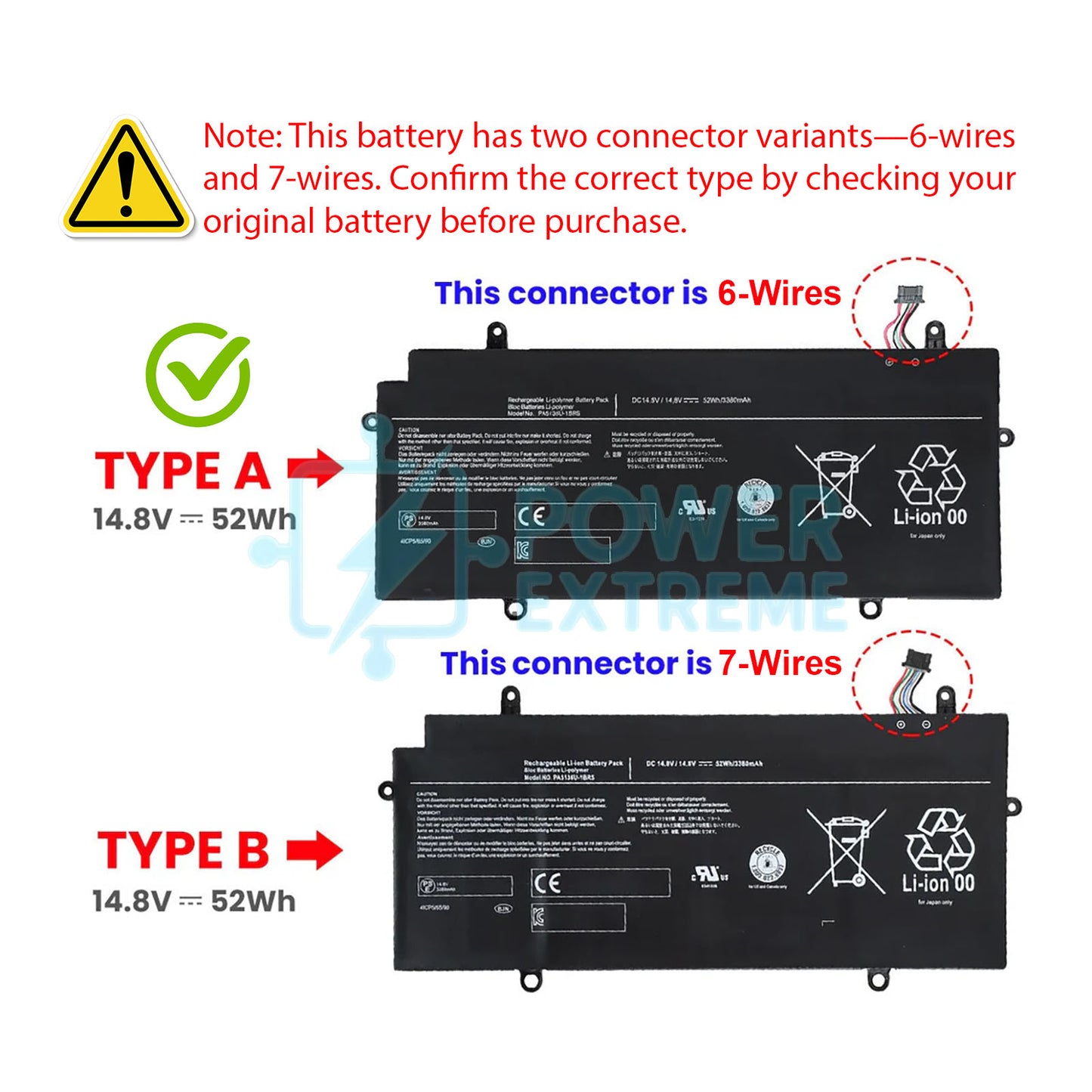 Replacement Laptop Battery for Toshiba Portege Z30 Z30-A Z30-AK Z30-B Z30-C PA5136U-1BRS