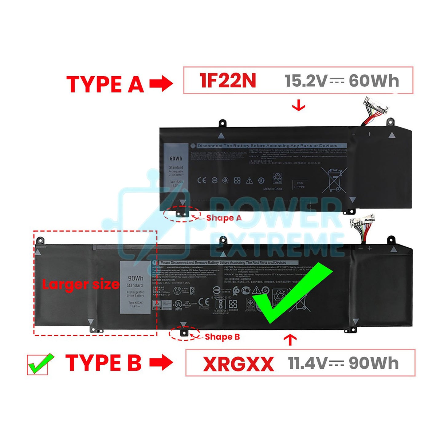 Replacement Battery for Dell G5 15 5590 G7 7590 P82F G7 7790 P40E K69WH XRGXX