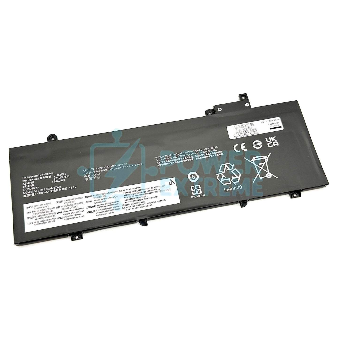 01AV478 Replacement Laptop Battery for Lenovo Thinkpad T480s Type 20L7 20L8 L17M3P71 SB10K97621