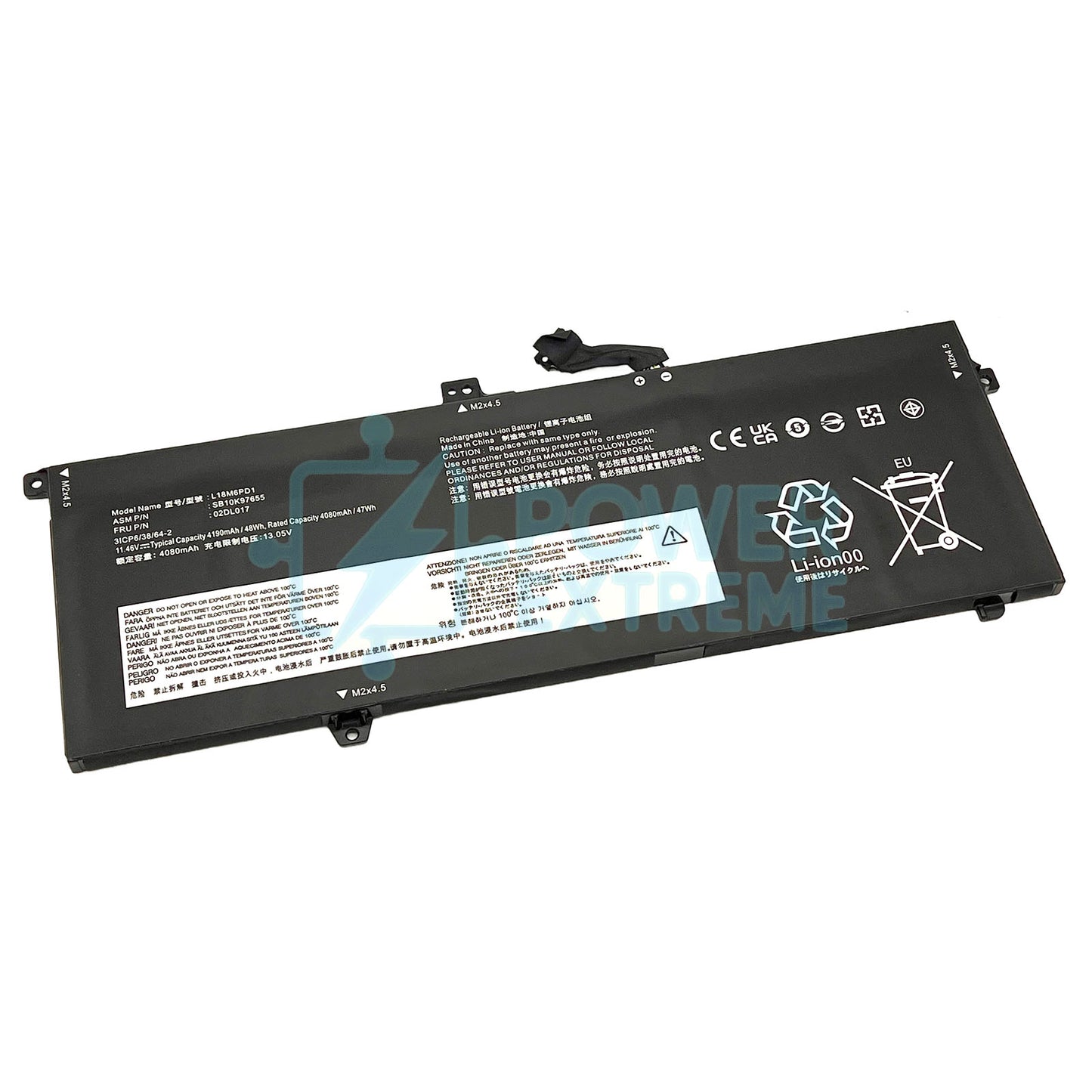 Replacement Laptop Battery for Lenovo ThinkPad X13 20T2 20T3 L18C6PD1 L18D6PD1 L18M6PD1