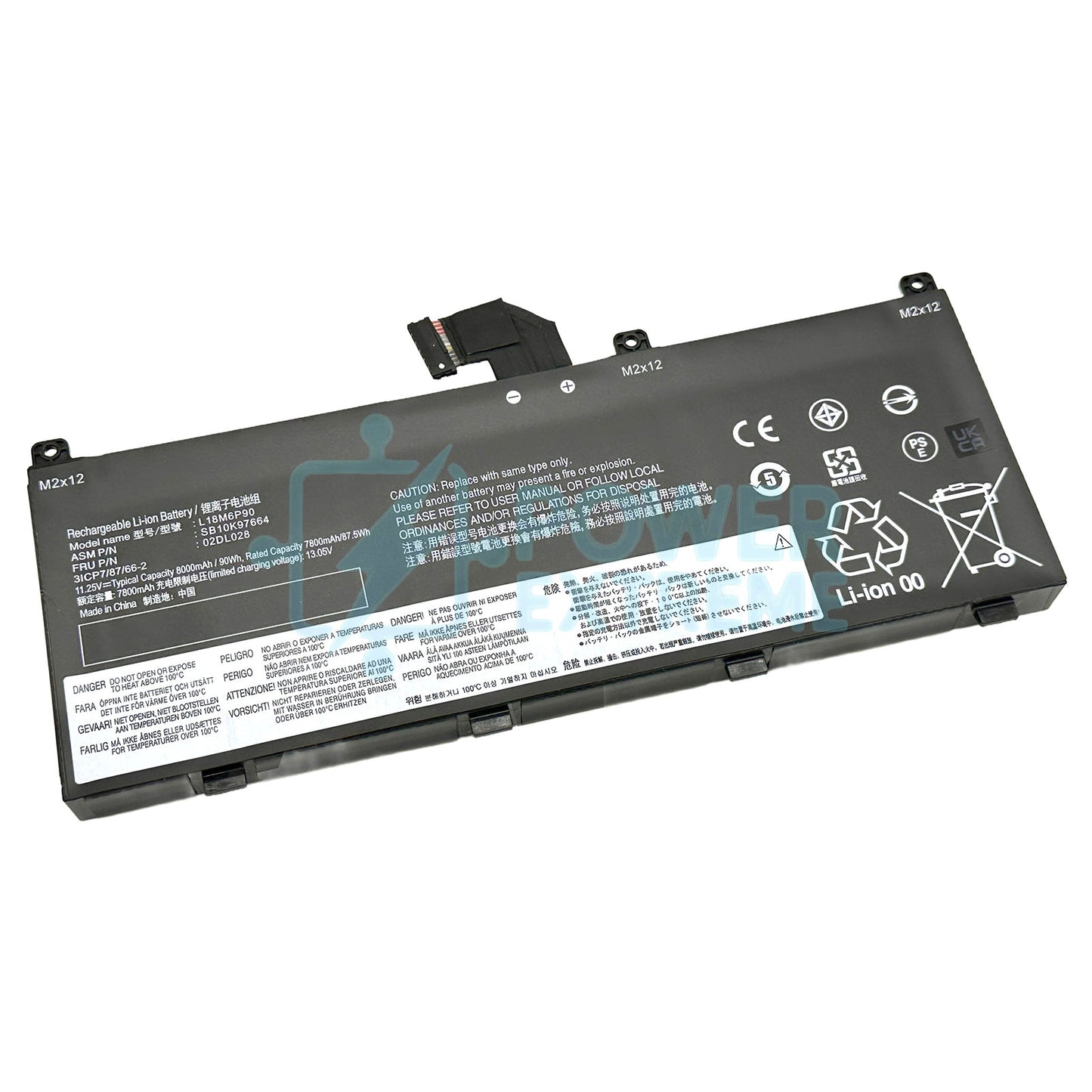 Laptop Battery for Lenovo ThinkPad P53 20QN 20QQ L18CP90 SB10K97664 02DL028