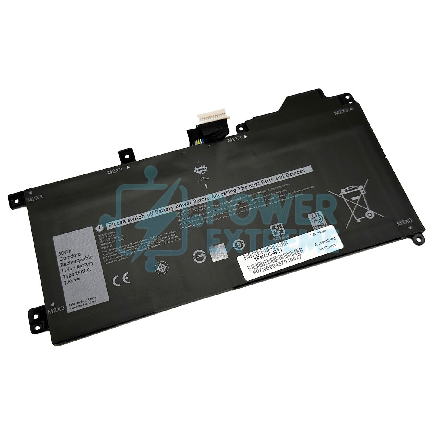 Replacement Laptop Battery for Dell Latitude 7200 7210 2-In-1 451-BCQG 9NTKM NK35K 1FKCC