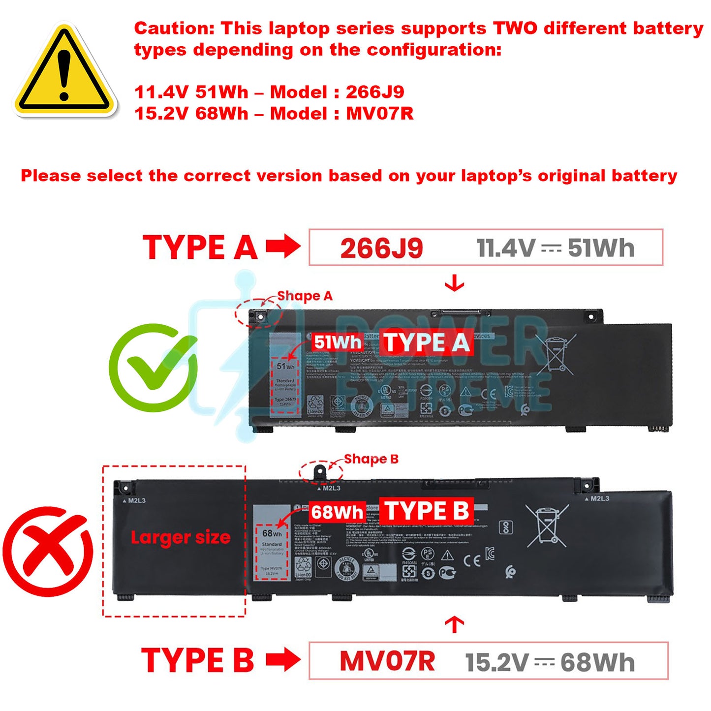 Replacement Battery for Dell G3 3790 3590 3779 415CG 451-BCLC P8P1P M4GWP 266J9