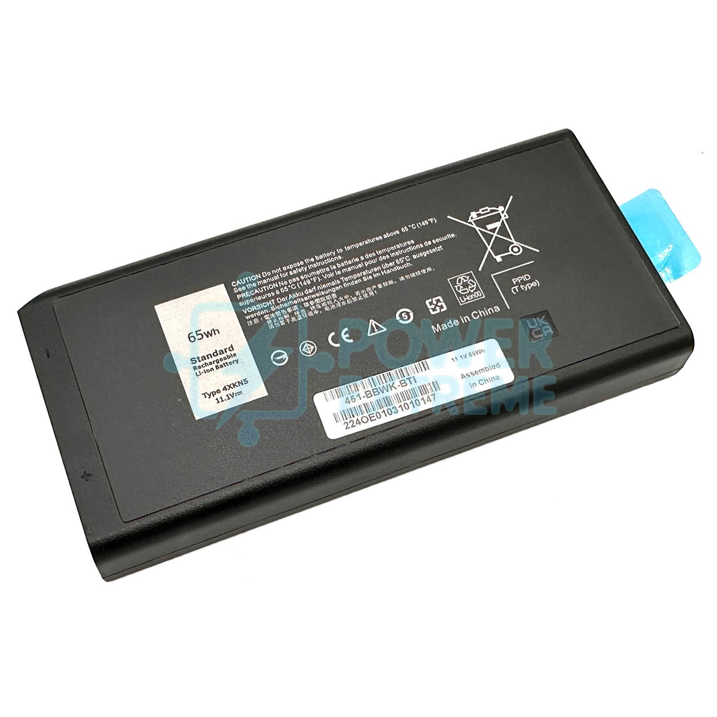 Replacement Laptop Battery for Dell Latitude 14 Rugged 5404 65W 451-12187 451-12188 451-BBWK