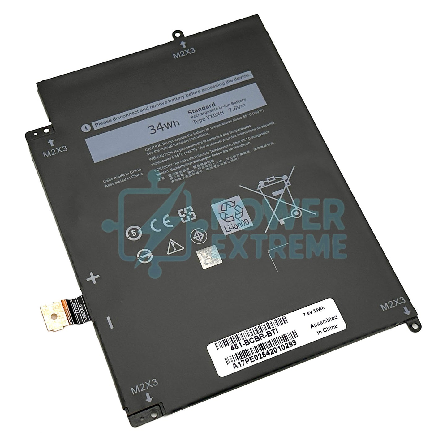 Replacement Laptop Battery for Dell LATITUDE 7285 2-IN-1 C668F CPL-WYCVV OWYCVV YX0XH WYCVV 451-BCBR