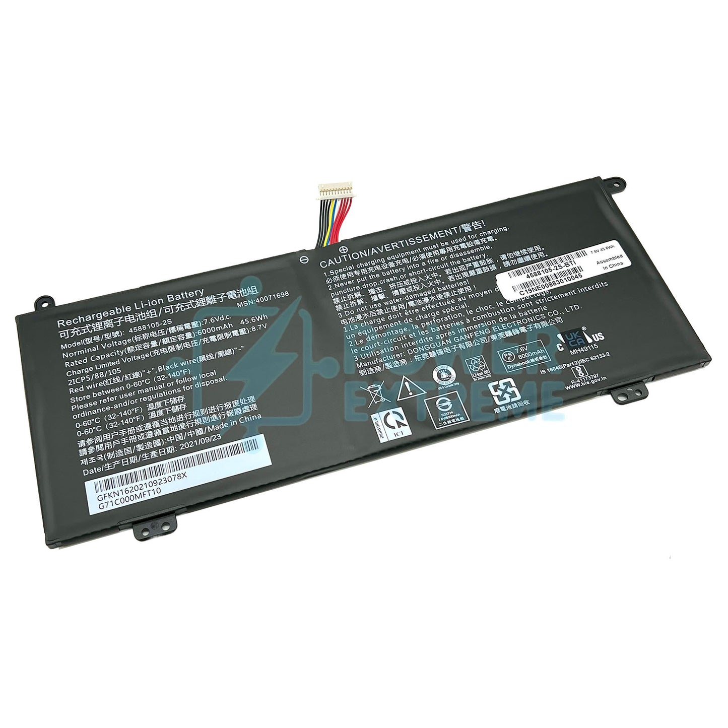 Replacement Battery for Toshiba Dynabook SATELLITE PRO C40 C50 40071698 4588105-2S