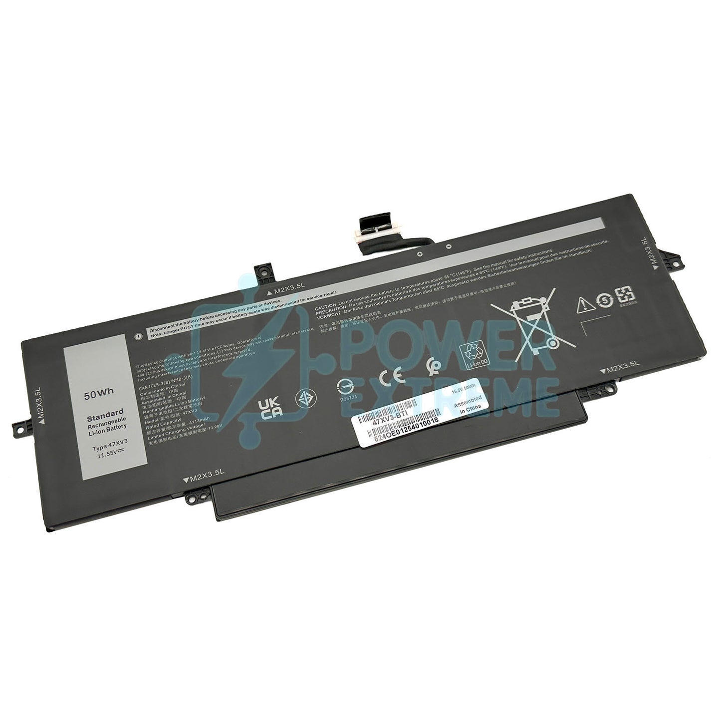 Replacement Laptop Battery for Dell Latitude 9330 2-in-1 5Y3T9 CN-05Y3T9 47XV3