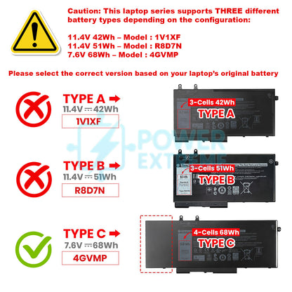 Replacement Laptop Battery for Dell P84F P84F001 P42E P42E001 P98G001 P80F001 G2NPM 4GVMP