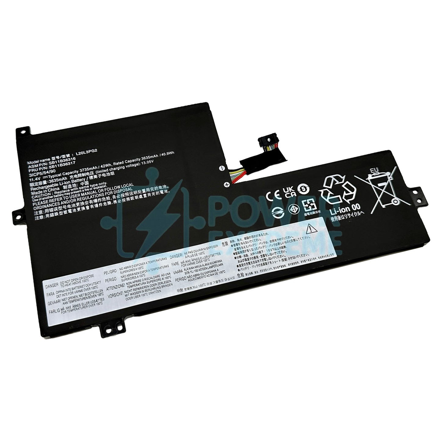 Replacement Laptop Battery for Lenovo Chromebook 500e Gen3 82JB 82JC 82Q3 82UY 5B11B36309