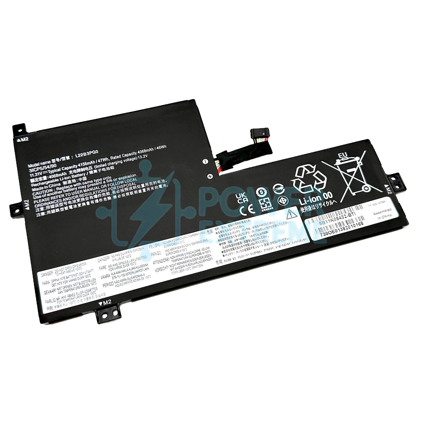 Replacement Laptop Battery for Lenovo IdeaPad Flex 3 Chrome 12IAN8 82XH SB11K08429 5B11K08432