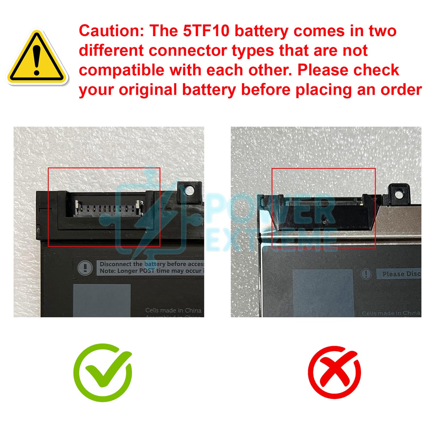 Replacement Laptop Battery for Dell Precision 7530 7540 2ICP7/64/54-2 451-BCGO 5TF10