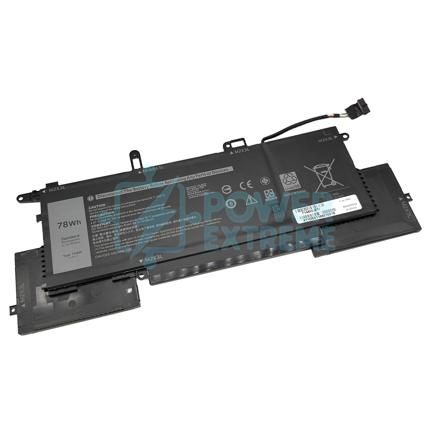 Replacement Laptop Battery for Dell Latitude 9410 2-in-1 78Wh 8RTVG C76H7 CN-02K0C5 7146W