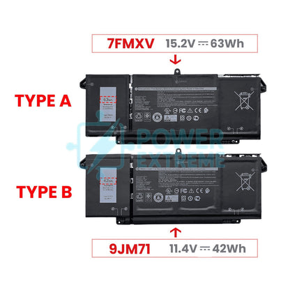 Replacement Laptop Battery for Dell Latitude 14 7320 2-in-1 42Wh 0727CG CN-0HDGJ8 9JM71