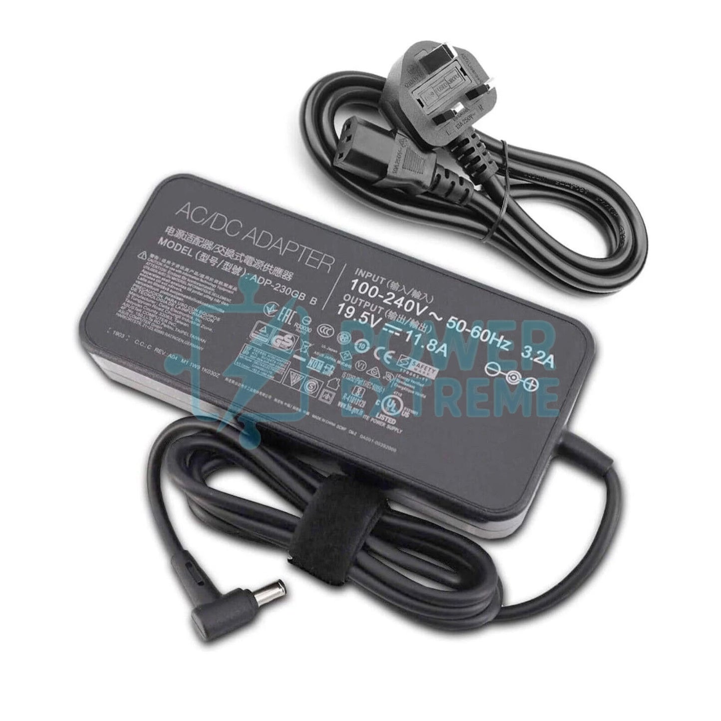 NEW GENUINE Asus Original ROG Zephyrus ADP-230GB 19.5V 11.8A 230W AC Adapter with UK cable