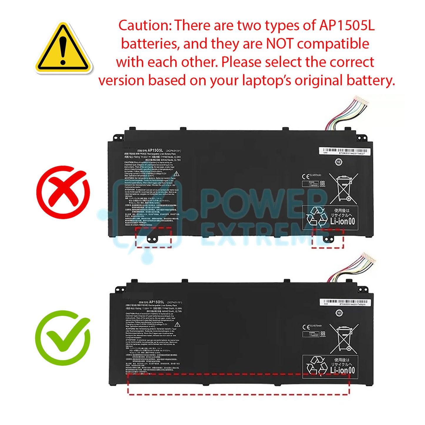 Replacement Laptop Battery for Acer Spin 5 SP513-52 SP513-52N 53Wh PICP4/91/91 AP1503K AP15O5L