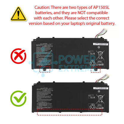 Replacement Laptop Battery for Acer Spin 5 SP513-52 SP513-52N 53Wh PICP4/91/91 AP1503K AP15O5L