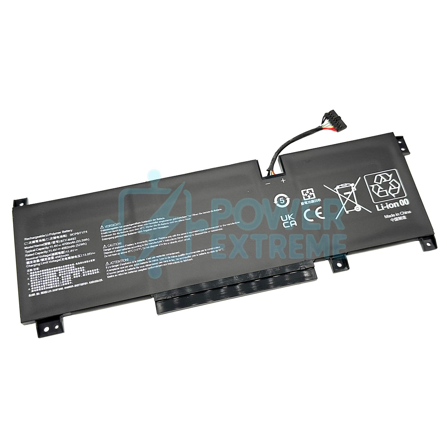 Replacement Laptop Battery for MSI Pulse GL76 11UDK-022TW 11UDK-094UK 11UDK-068TH BTY-M492