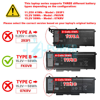 Dell genuine battery for Latitude 7330 7430 7530 8P81K CN-08P81K CN-0PX0GF FK0VR