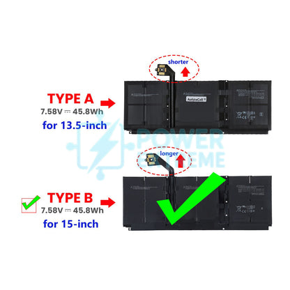 Replacement Laptop Battery for Microsoft Surface Laptop Gen3 15” Model 1873 DYNT02 G3HTA057H
