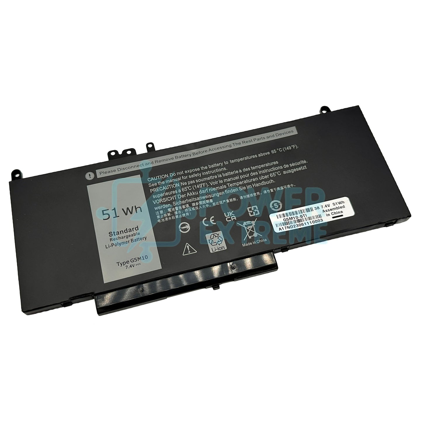 Replacement Laptop Battery for Dell Latitude E5250 E5450 E5550 51Wh 451-BBLN VMKXM WYJC2 YM3TC