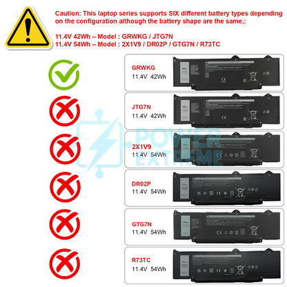 Replacement Laptop Battery for Dell 5340 5350 2-IN-1 42Wh CN-06CVCT CN-0HM1H5 CN-0V7TXF GRWKG