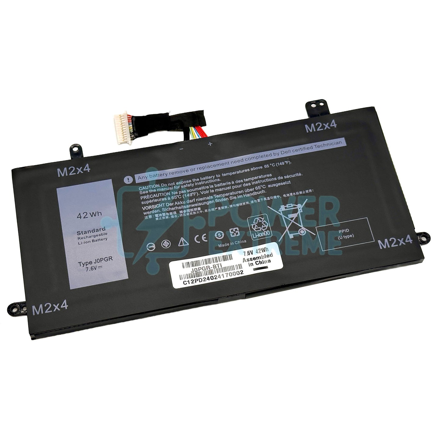 Replacement Laptop Battery for Dell Latitude 5285 2-In-1 42Wh 0FTH6F 451-BBGR T17G002 J0PGR