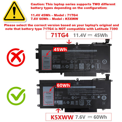 Replacement Laptop Battery for Dell Latitude 0725KY 071TG4 451-BBZC 4CSMP 6CYH6 71TG4 K5XWW