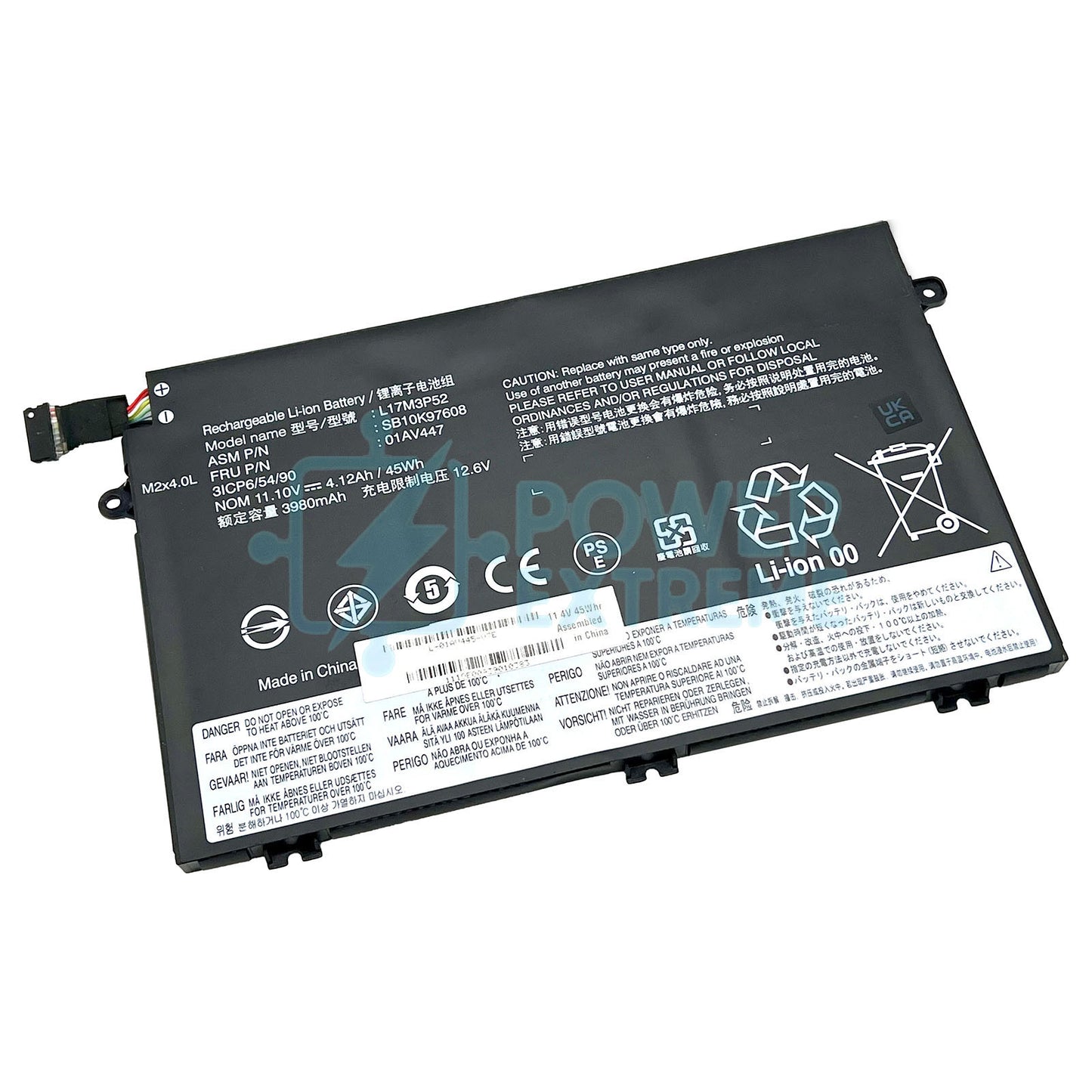Replacement Laptop Battery for Lenovo ThinkPad Edge E14 E15 01AV445 01AV446 01AV447 L17C3P51