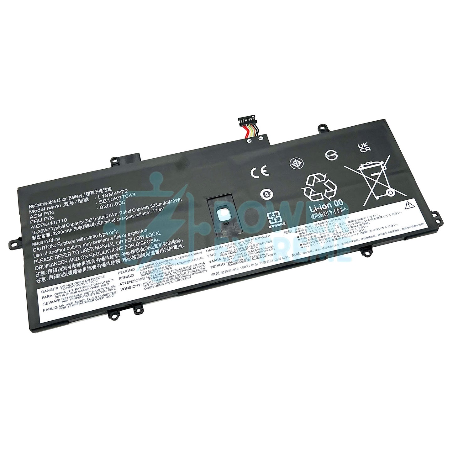 Replacement Laptop Battery for Lenovo Thinkpad X1 Carbon Gen 7 2019 02DL006 5B10W13931 SB10K97644 L18M4P72