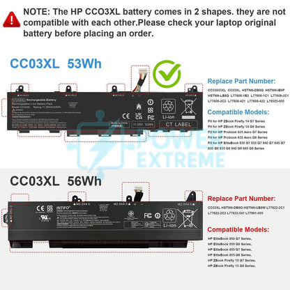 HP genuine battery for ZBook Firefly 14 G7 53W CC03053XL CC03056XL-PL L78555-005
