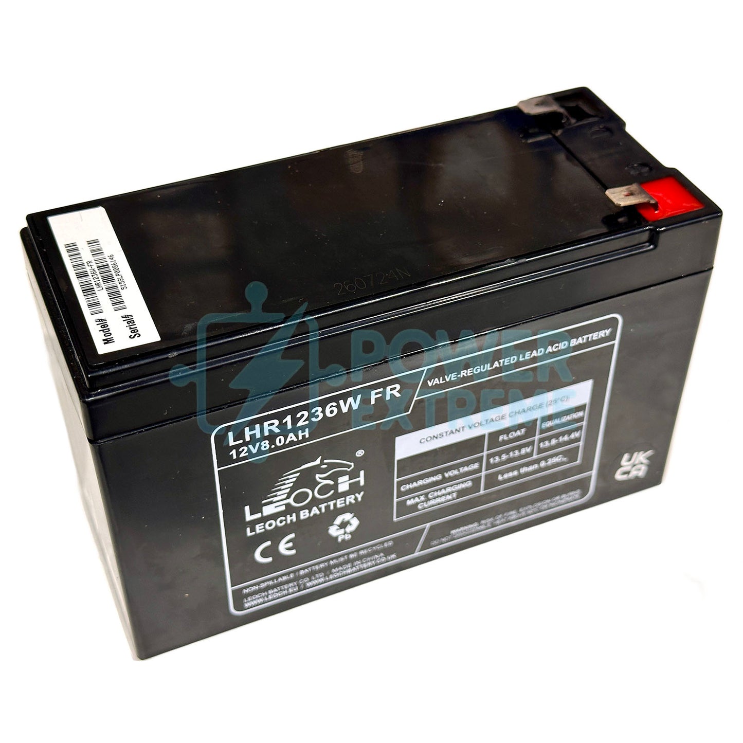 Leoch 12V 7.49Ah High Rate Lead Acid C10 type terminal Battery LP1236W
