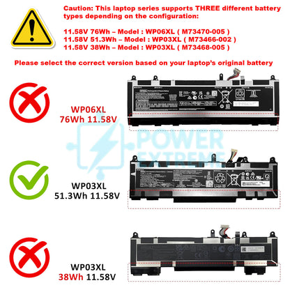 Replacement Laptop Battery for HP EliteBook 835 G9 G10 G11 51W HSTNN-LB8W HSTNN-LB9C M73466-002