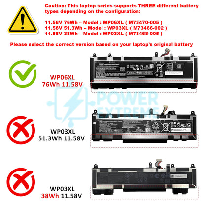 Replacement Laptop Battery for HP EliteBook 860 G9 G10 31CP6/49/75-2 4C145AV 6G9HP9A M73470-005