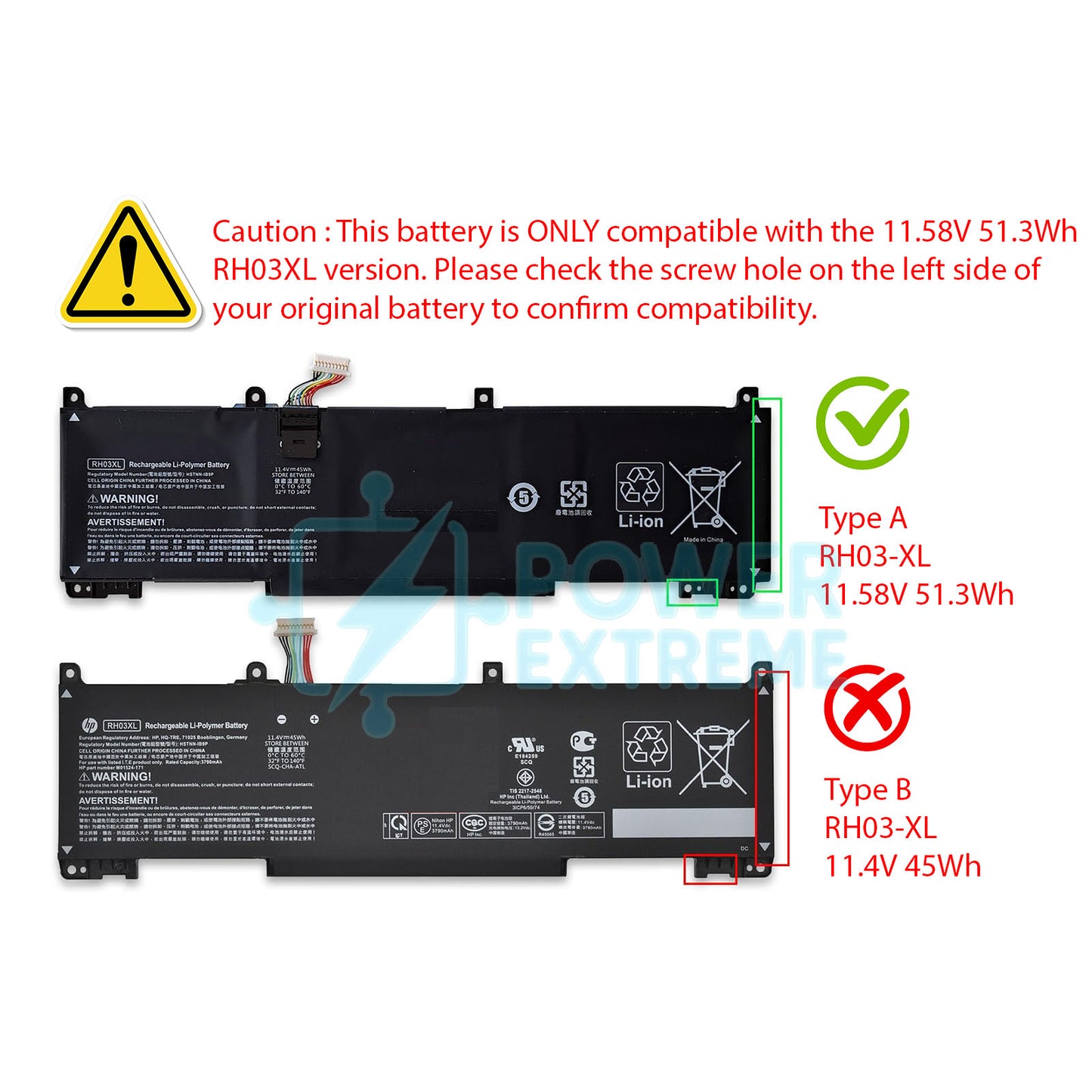 Replacement Laptop Battery for HP ELITE MOBILE THIN CLIENT MT440 G3 MT645 G7 RH03XL M73472-005