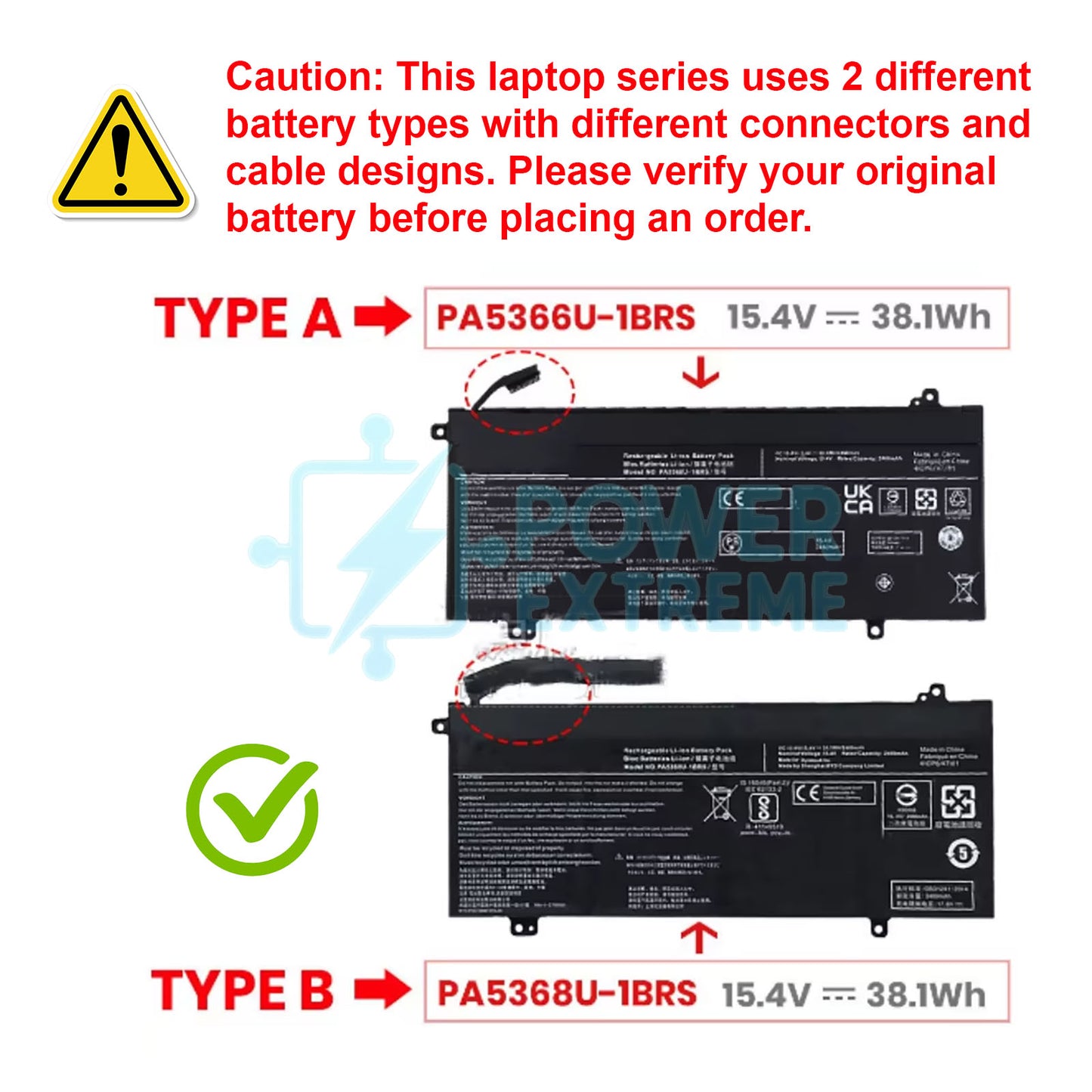 Replacement Laptop Battery for Toshiba Dynabook Satellite Pro L50-G 41CP6/47/61 PA5368U-1BRS