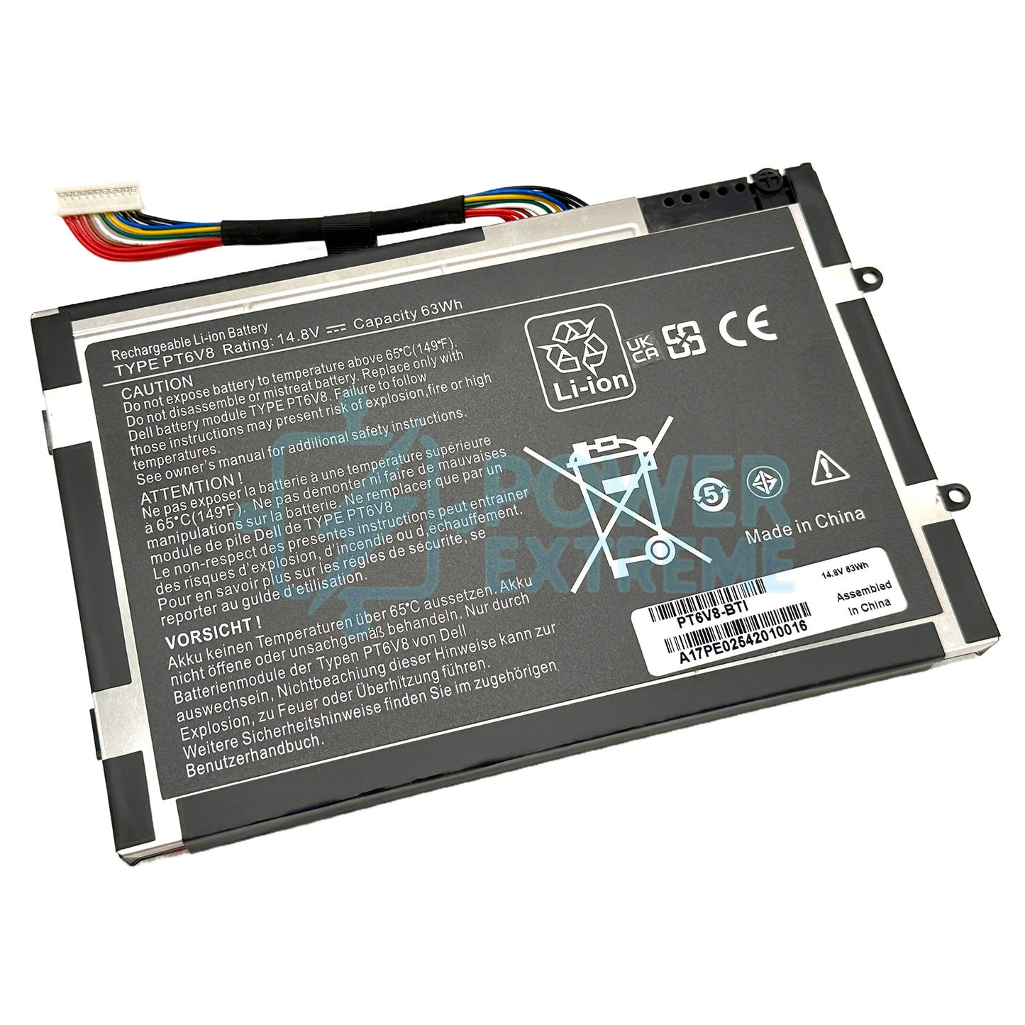 Replacement Laptop Battery for Dell ALIENWARE M14X R1 R2 312-0984 999T2086F P06T PT6V8
