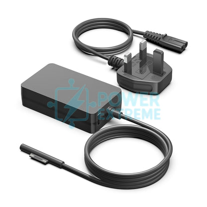 65W 15V adapter for Microsoft Surface Book Gen1 w/ NVIDIA GPU & Gen2 in UK cable