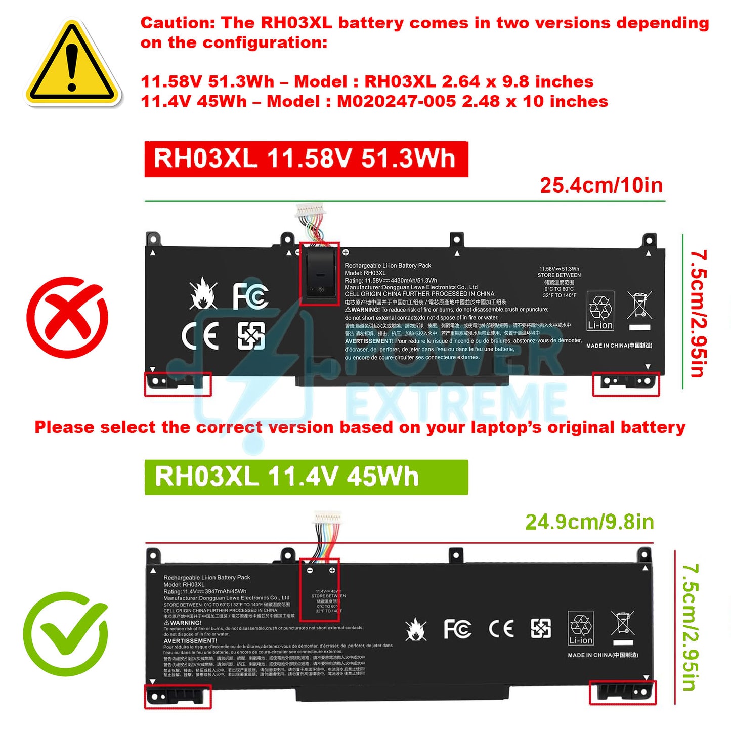 Replacement Laptop Battery for HP ProBook 455 G8 Peconic 1.0 M01524-172 M02027-005 RH03XL