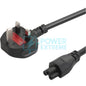 UK Laptop Power Cable 150cm BS 1363 to C5 Cloverleaf 13A 250V 16AWG 1.0mm2 cord