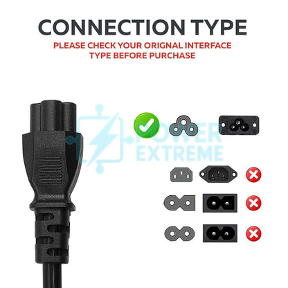 UK Laptop Power Cable 150cm BS 1363 to C5 Cloverleaf 13A 250V 16AWG 1.0mm2 cord