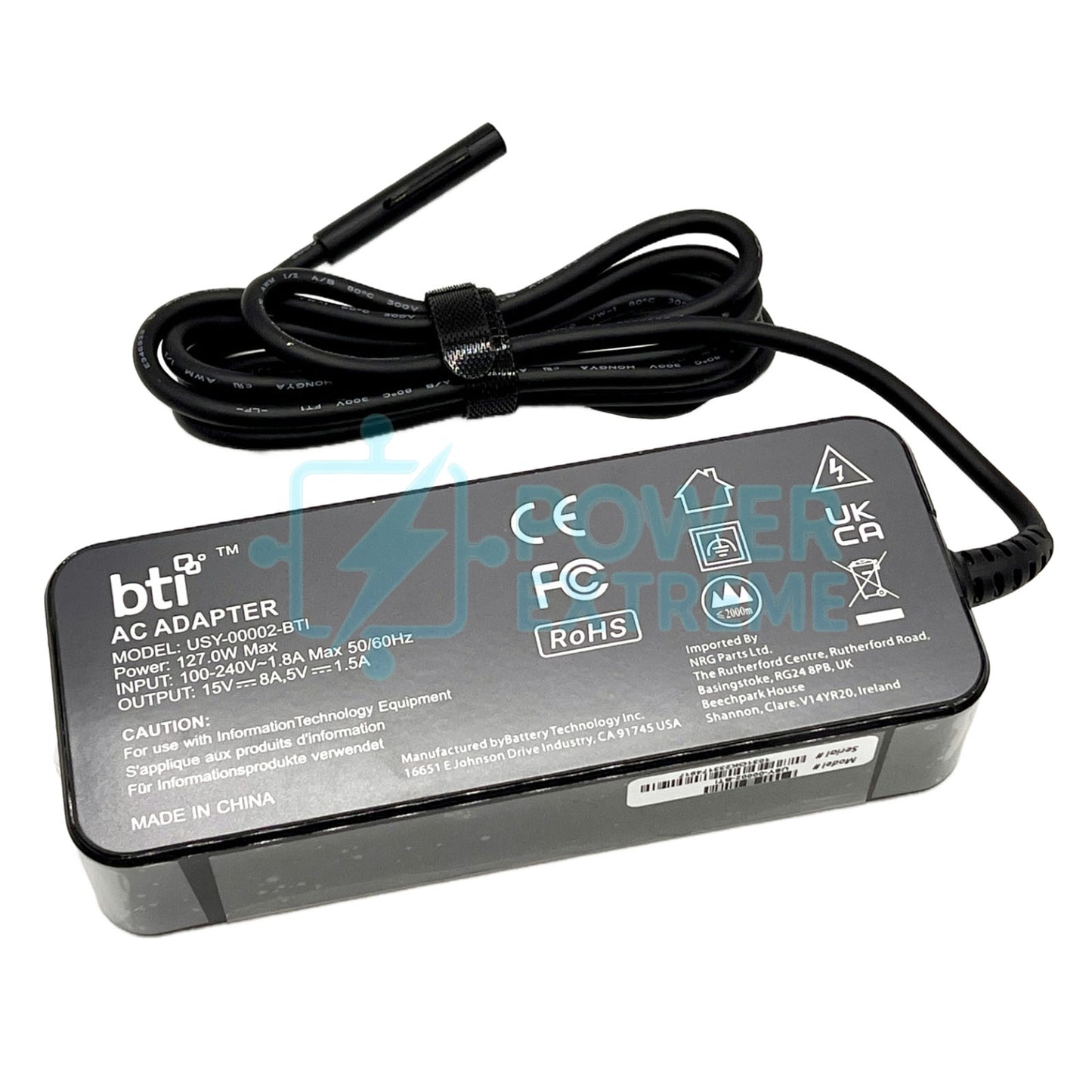 127W 15V adapter for Microsoft Surface Laptop Gen 1 2 3 4 5 7 in EU cable