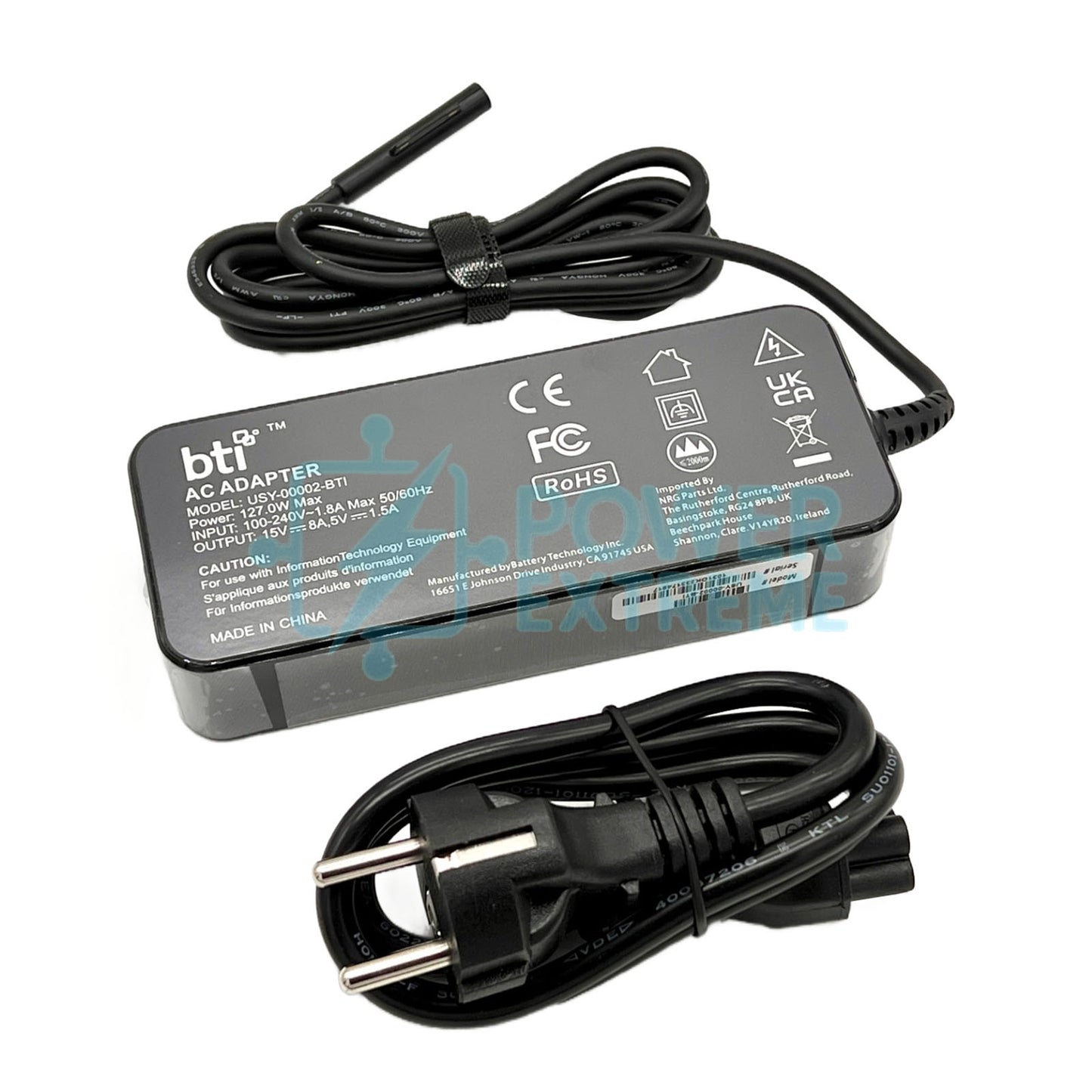 127W 15V adapter for Microsoft Surface Laptop Gen 1 2 3 4 5 7 in EU cable