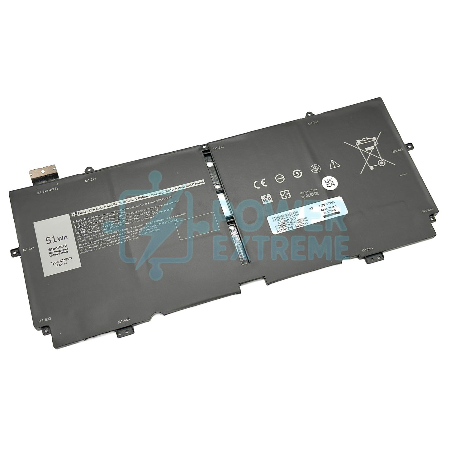 Replacement Laptop Battery for Dell P103G P103G001 P103G002 DD9VF XX3T7 X1W0D