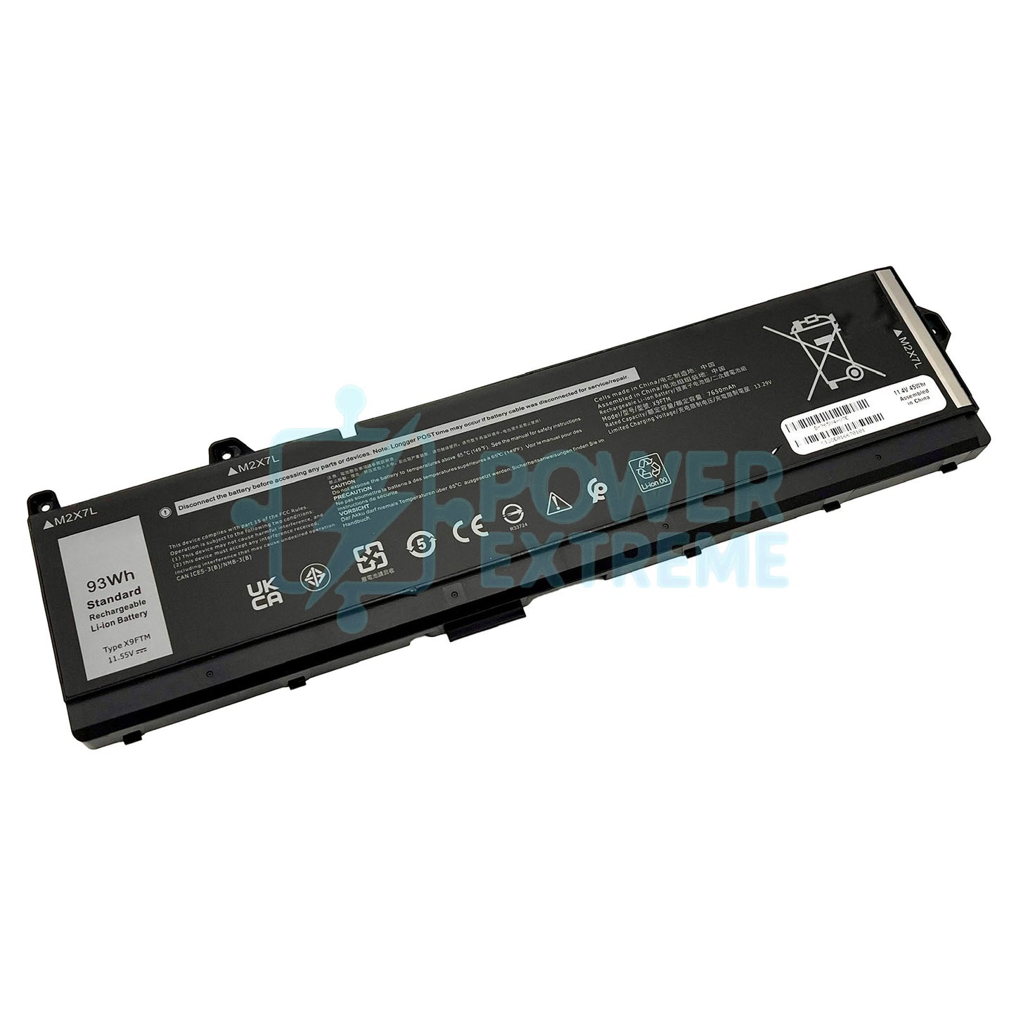 Replacement Laptop Battery for Dell Precision 7670 7680 7770 7780 93Wh 45N47 451-BCYG X9FTM
